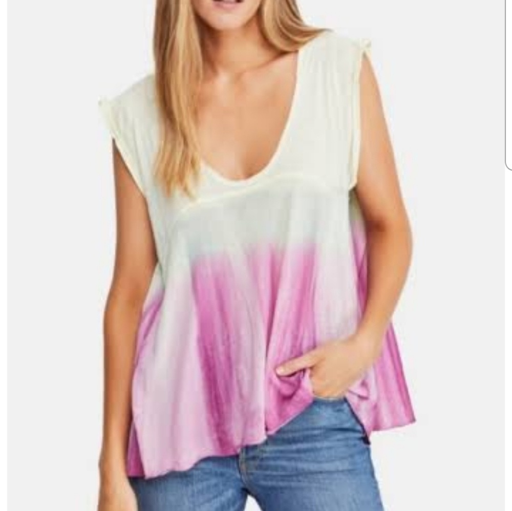 {Free People} Paradise Ombre Tie Dye Tank Top